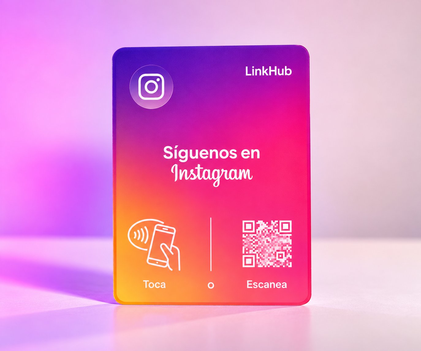 Placa NFC y QR Instagram