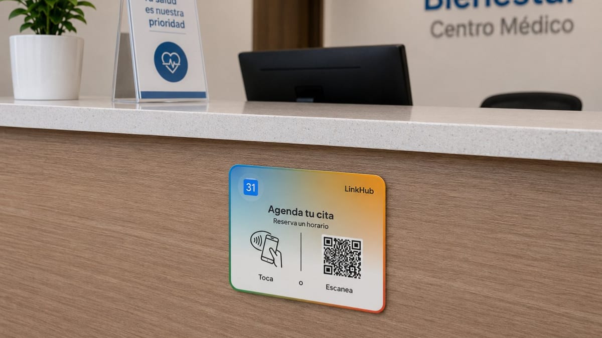 Placas NFC para profesionales: citas, portafolio y confianza