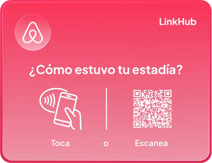 Placa con el diseño Airbnb · Horizontal