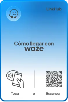 Placa con el diseño Waze · Mesa
