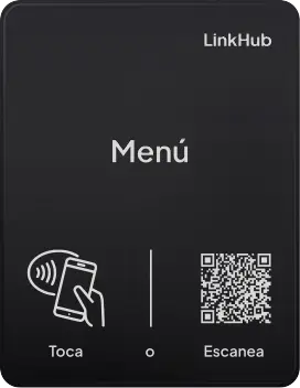 Placa con el diseño Menú · Vertical