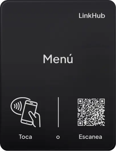 Placa con el diseño Menú · Vertical