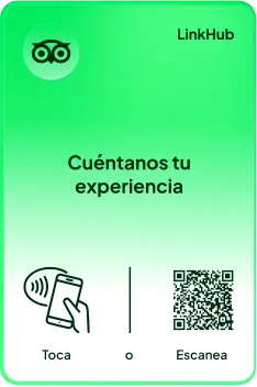 Placa con el diseño Tripadvisor · Mesa