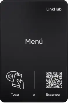 Placa con el diseño Menú · Mesa