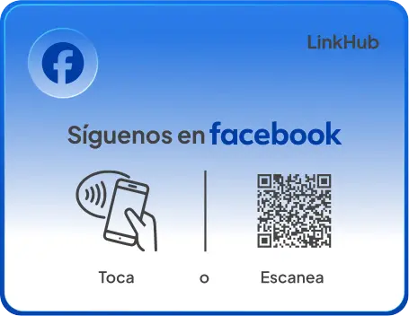 Placa con el diseño Facebook · Horizontal