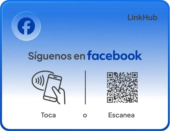 Placa con el diseño Facebook · Horizontal