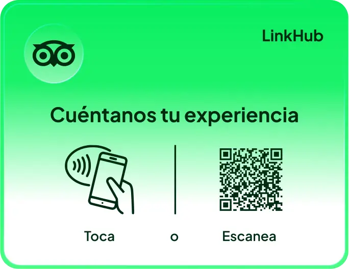 Placa con el diseño Tripadvisor · Horizontal