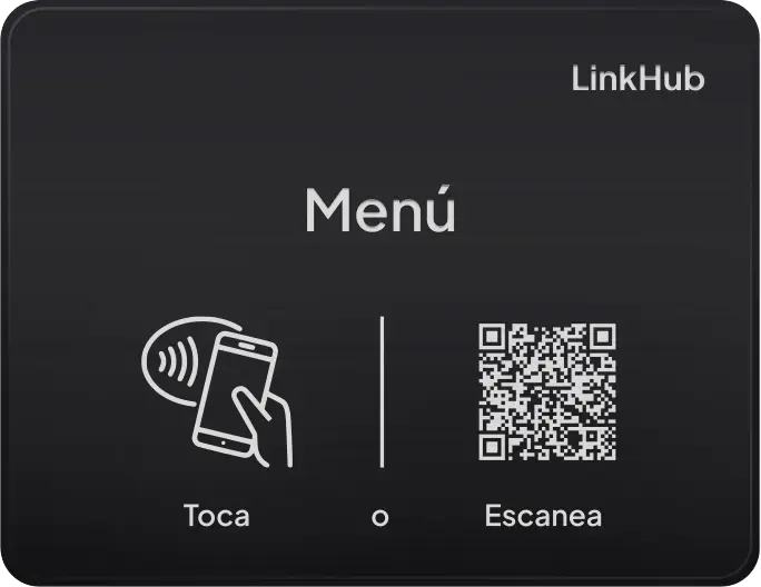 Placa con el diseño Menú · Horizontal